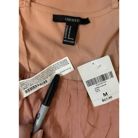 Forever 21 Jumpsuit Blush Medium M Cami Style Modern - Picture 8 of 8